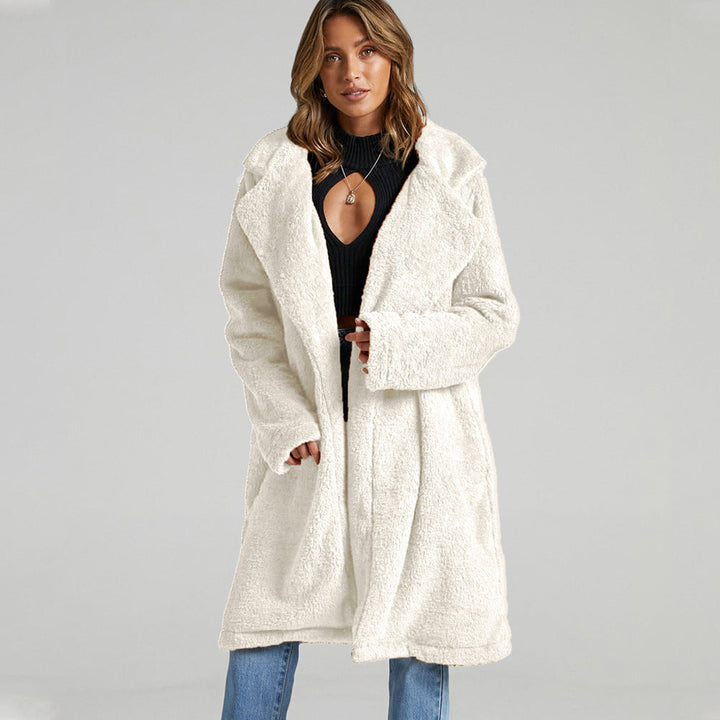 Lang Fleecejacke Damen | Reverskragen