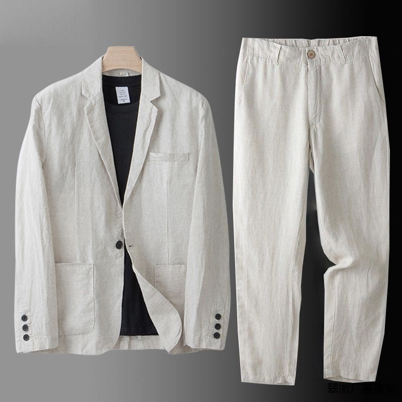 Herren Lässig 2-Teiliges Hochzeitsgast Anzug Set | Leichtes