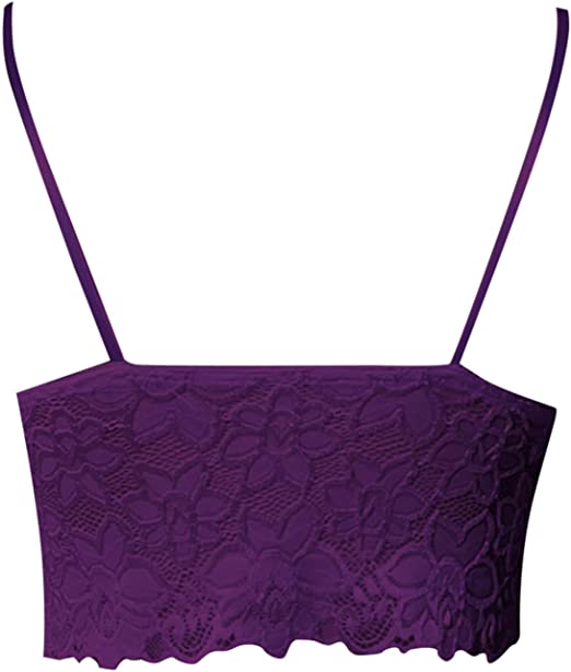 Damen Spitzen Bralette Crop Top | V-Ausschnitt