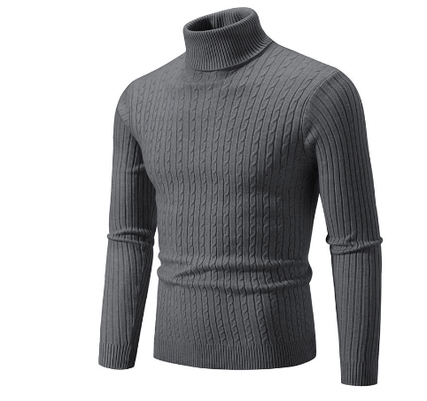 Herren-strickpullover Mit Langen Ärmeln | Rollkragen