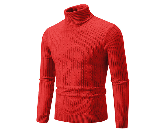 Herren-strickpullover Mit Langen Ärmeln | Rollkragen