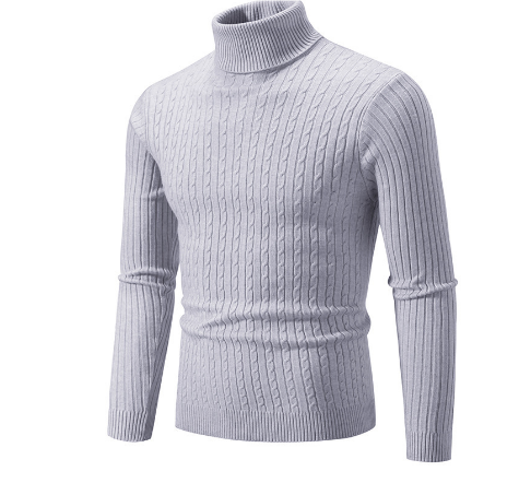 Herren-strickpullover Mit Langen Ärmeln | Rollkragen