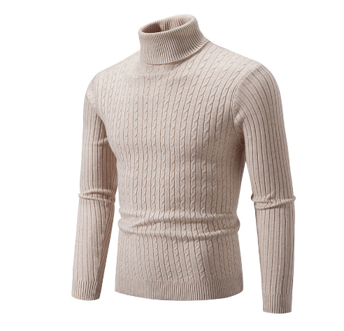 Herren-strickpullover Mit Langen Ärmeln | Rollkragen