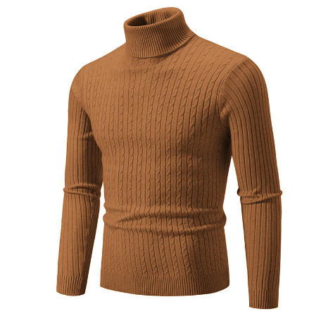 Herren-strickpullover Mit Langen Ärmeln | Rollkragen