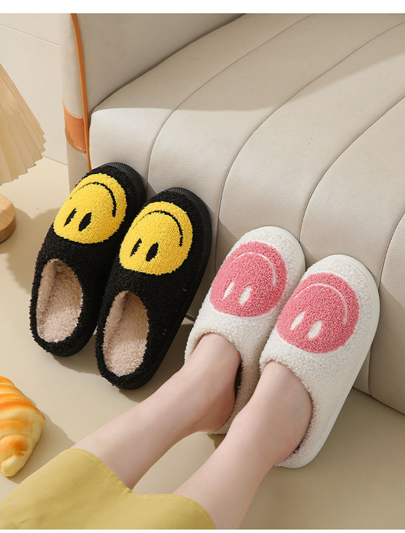 Unisex Smiley Gesicht weiche Hausschuhe | Innen