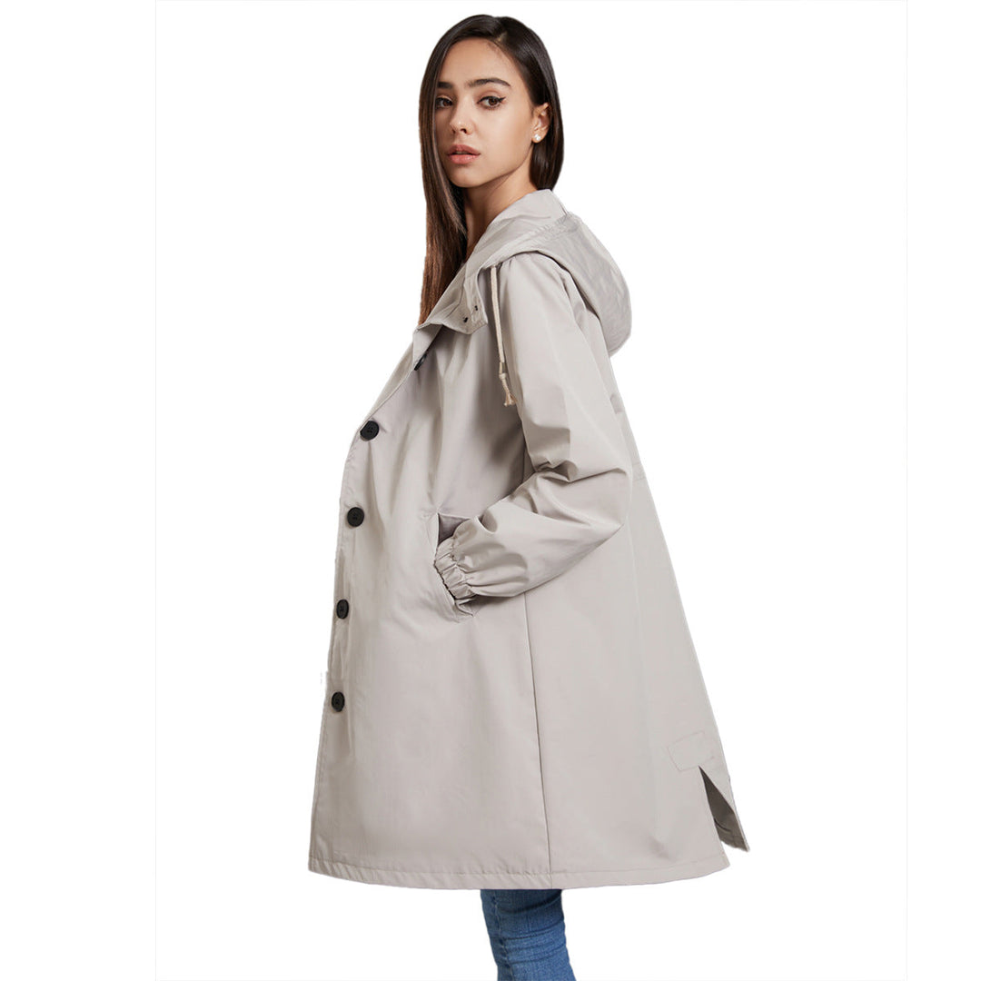 Damen Leichte Regenjacke mit Kapuze | Windjacke