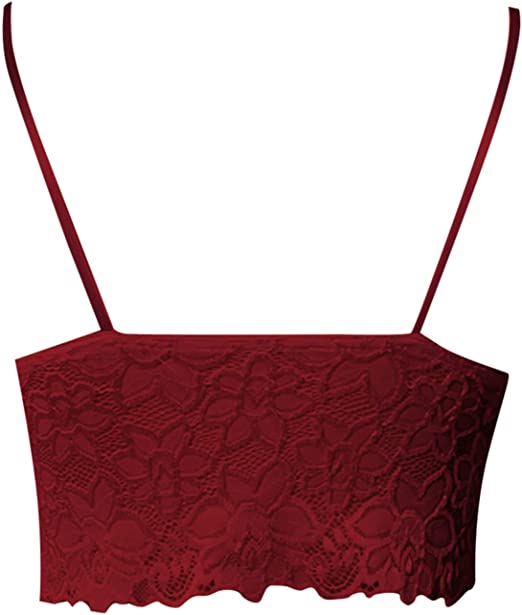 Damen Spitzen Bralette Crop Top | V-Ausschnitt