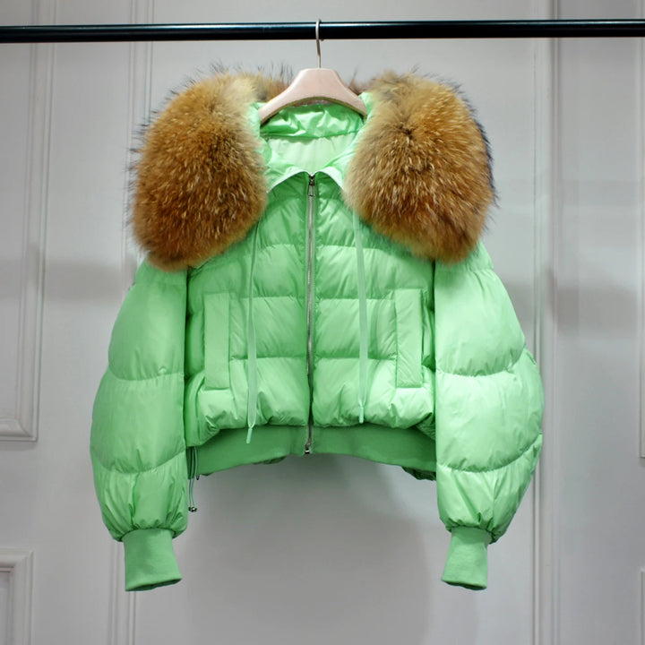 Kurz Daunenjacke Damen | Stilvoller Kragen