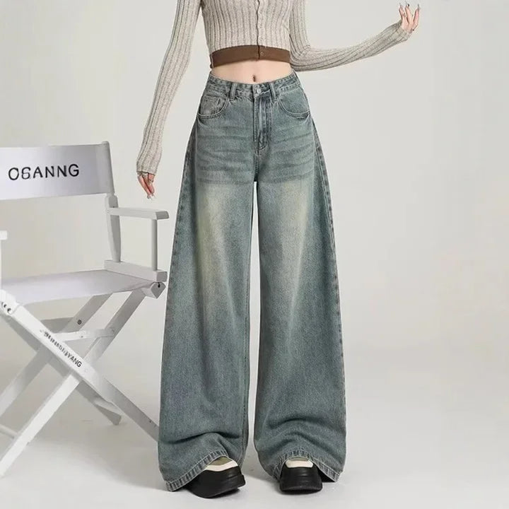 Damen Lang Baggy Jeans | Lässig