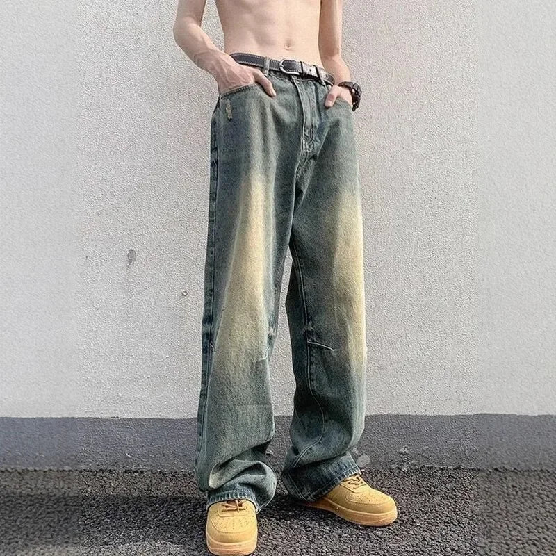 Herren Vintage Stil Baggy Jeans | Straßenmode