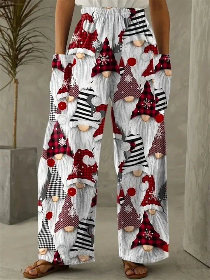Übergroß Weihnachtshose Damen | Lässig