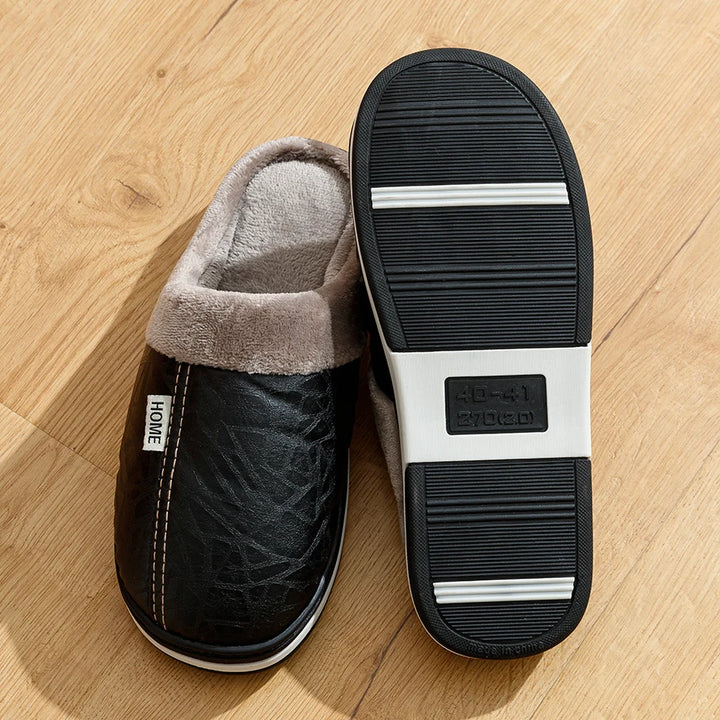 Unisex Warm gefütterte Anti-Rutsch Hausschuhe | Schlupf