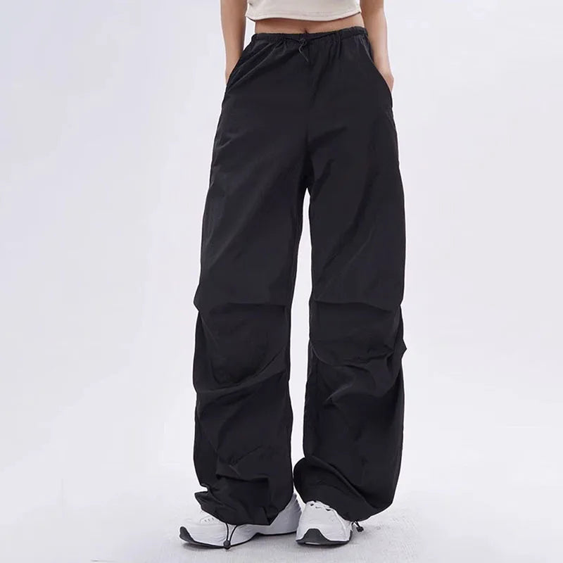 Stylische Cargohose für Damen | Schwarz und Lila