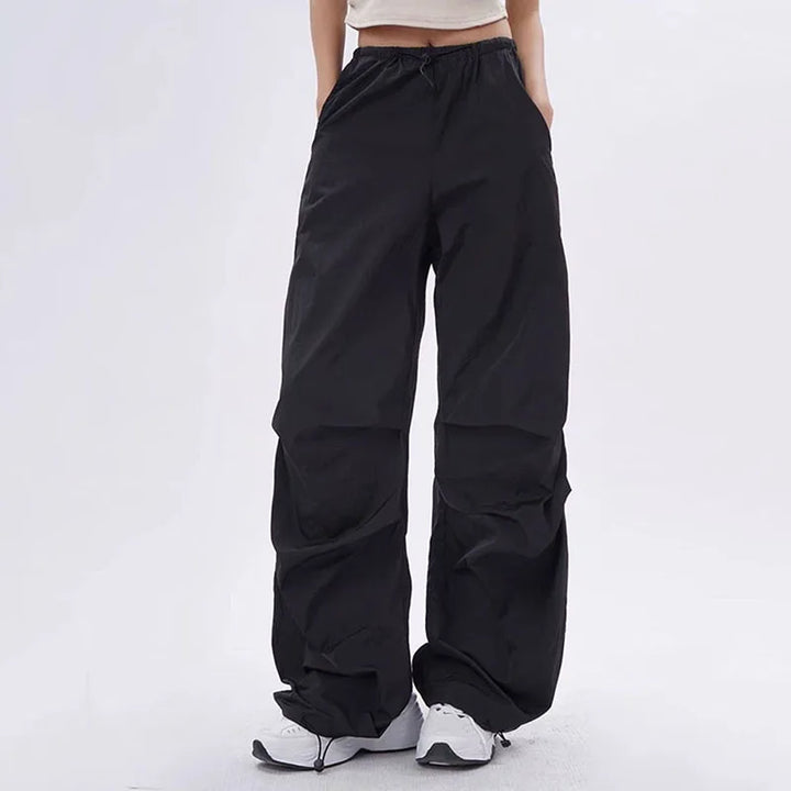 Stylische Cargohose für Damen | Schwarz und Lila