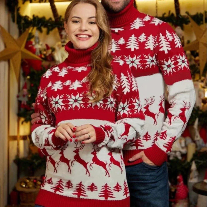 Paare Weihnachtenpullover | Rollkragen