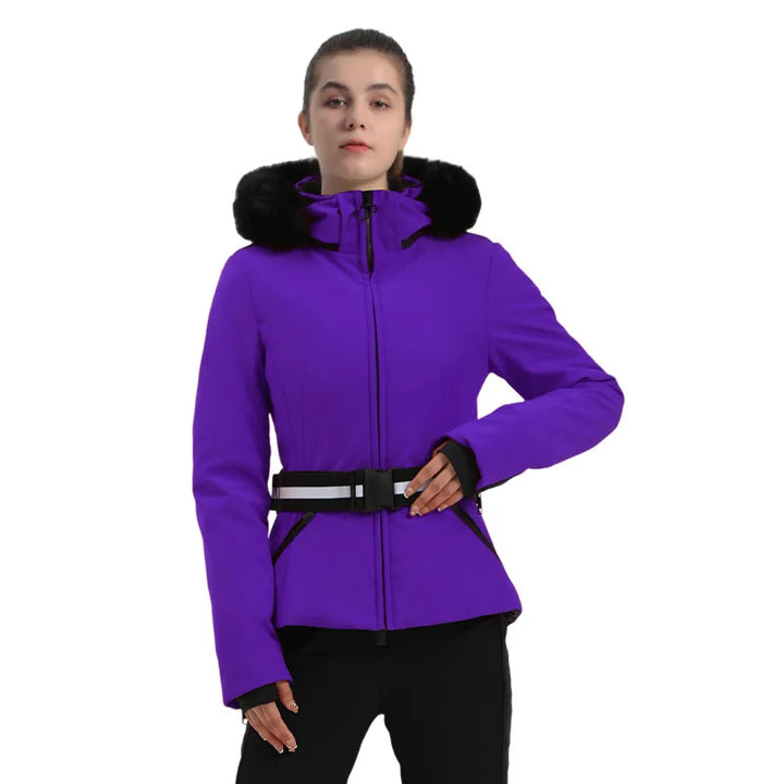 Schlank Skijacke Damen | Mit Gürtel
