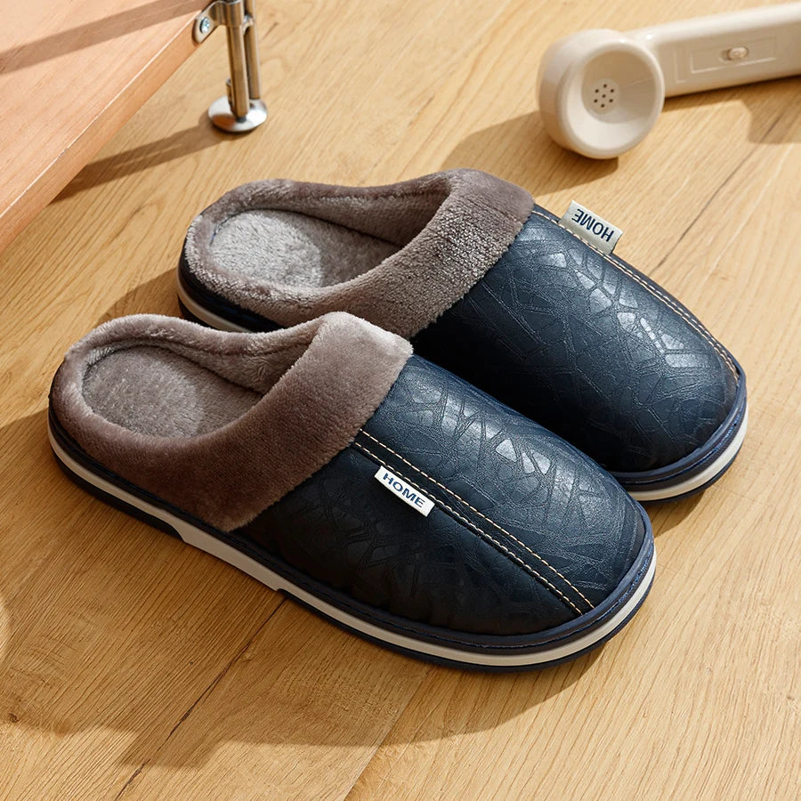 Unisex Warm gefütterte Anti-Rutsch Hausschuhe | Schlupf