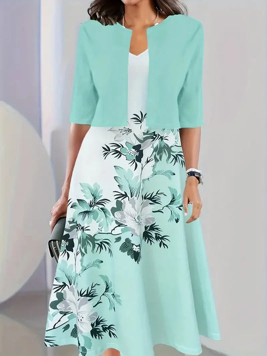 Lässiges Sommerkleid Mit Blazer Für Damen | Midi
