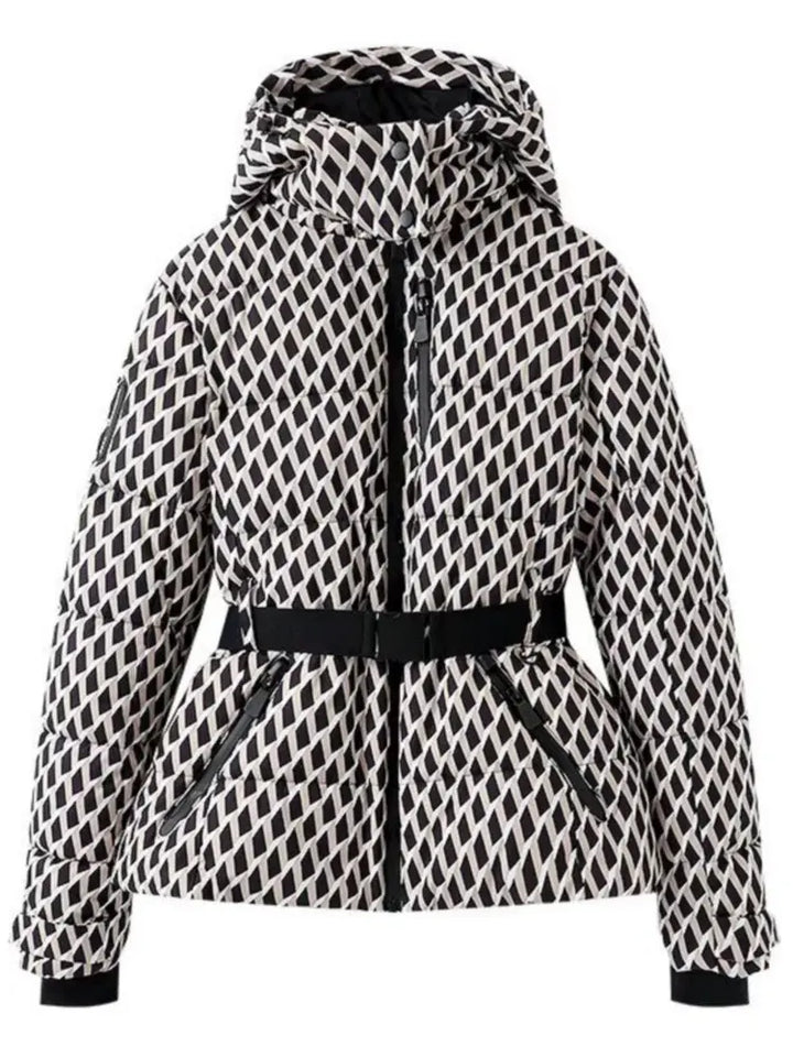 Damen Gepolstert Skijacke | Mit Gürtel