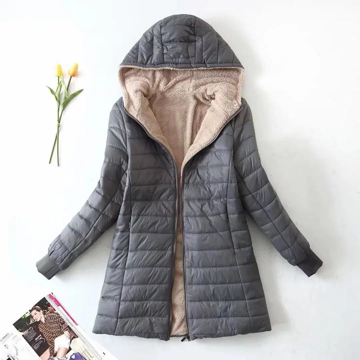 Minimalistisch Daunenjacke Damen | Mit Kapuze