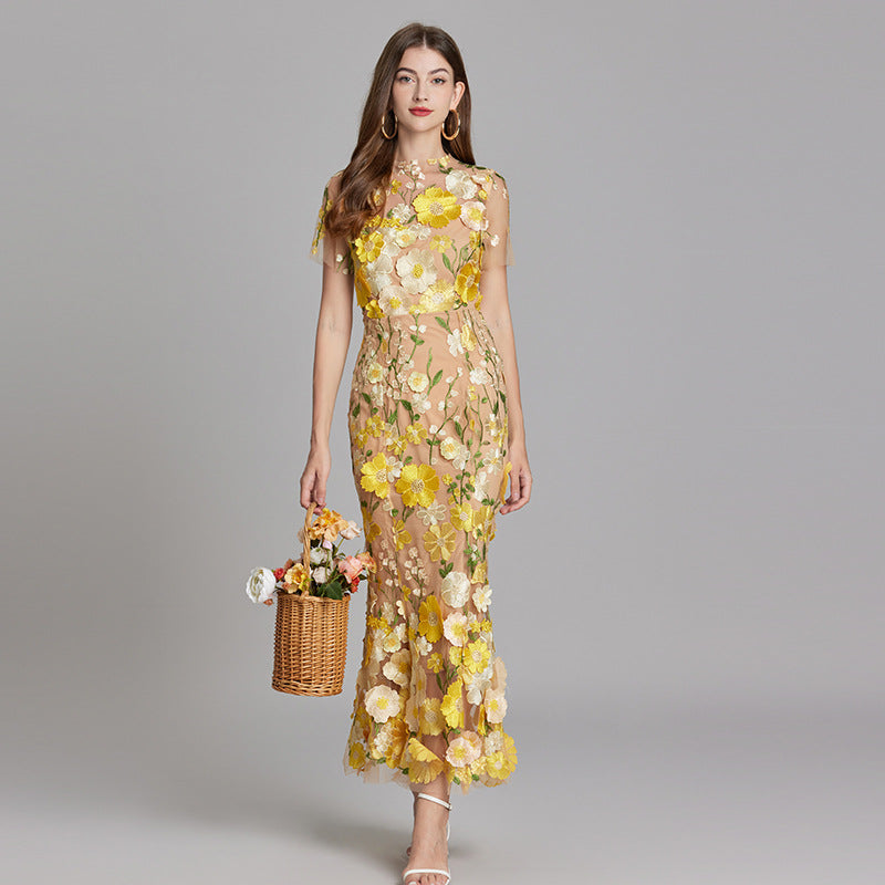 Stilvolles Sommerkleid Mit Blumenmuster Für Damen | Midi