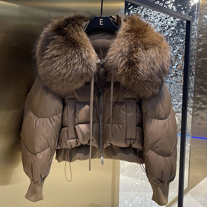 Kurz Daunenjacke Damen | Stilvoller Kragen