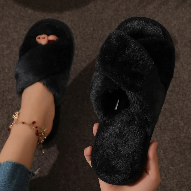 Damen Warme Winter Hausschuhe | Schlupf