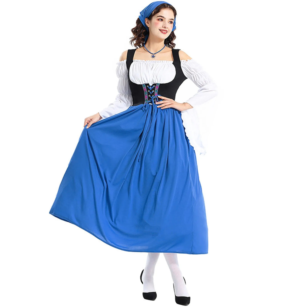 Langärmeliges Oktoberfest-Dirndlkleid für Damen