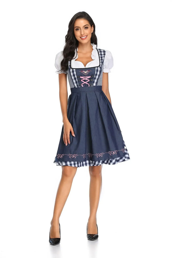 Damen Oktoberfest Dirndl mit Schürze