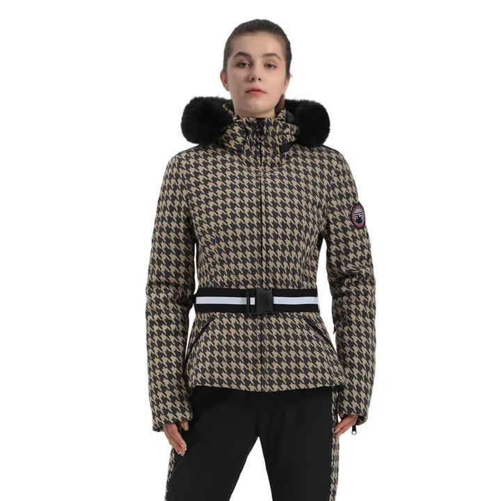 Schlank Skijacke Damen | Mit Gürtel