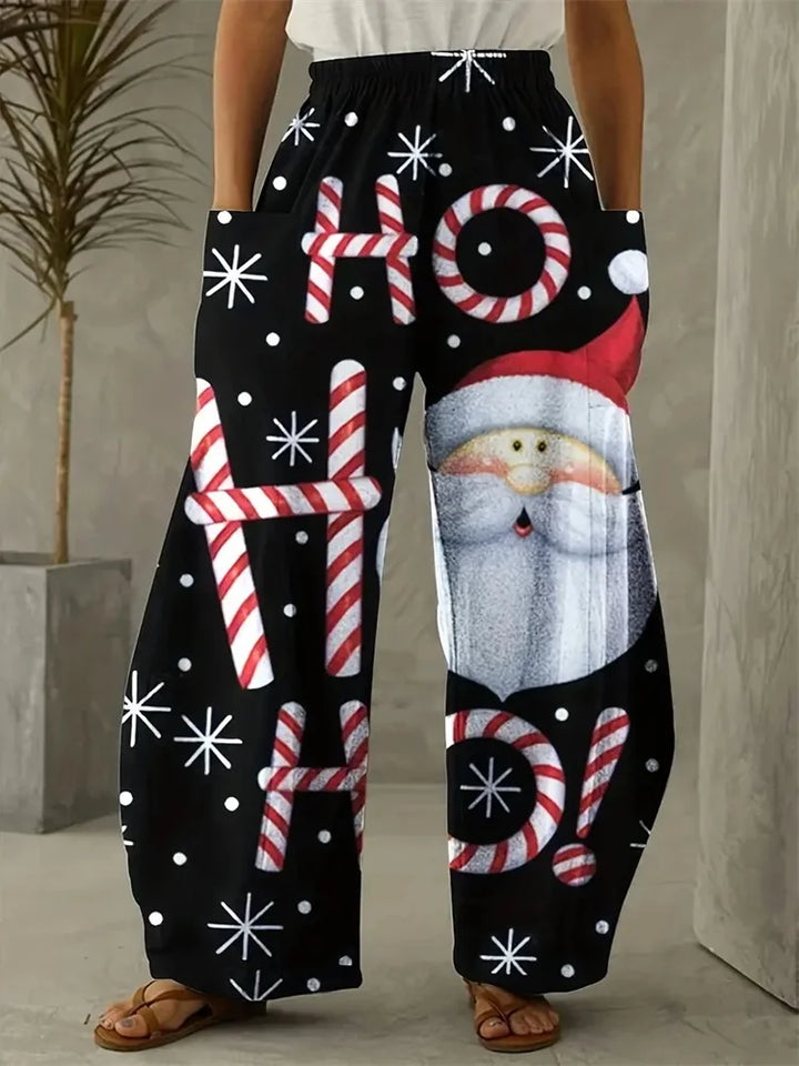 Übergroß Weihnachtshose Damen | Lässig
