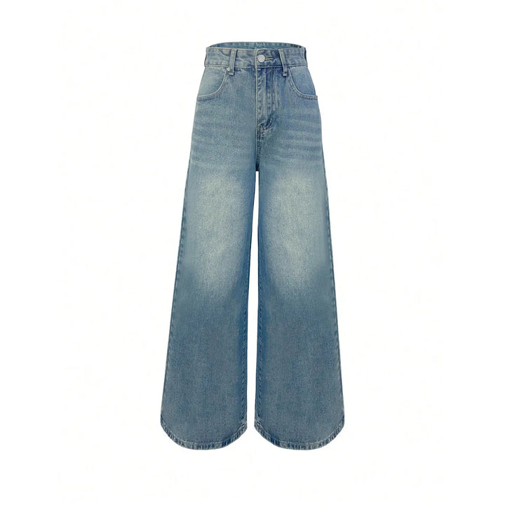 Damen Lässig Baggy Jeans | Weites Bein
