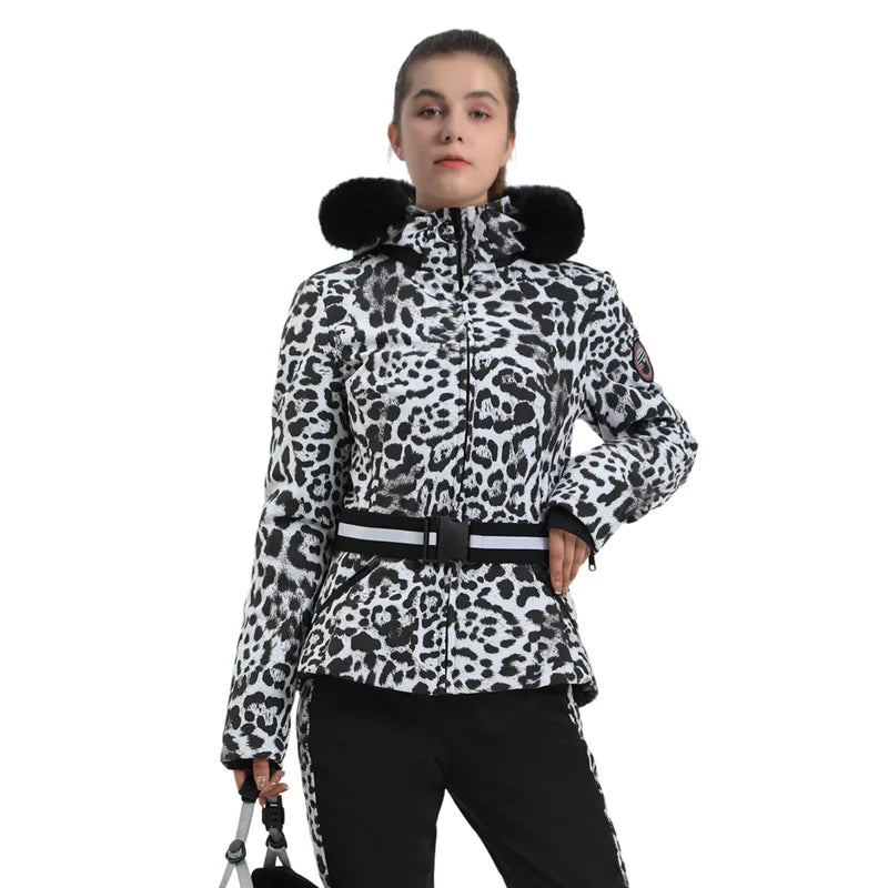 Schlank Skijacke Damen | Mit Gürtel