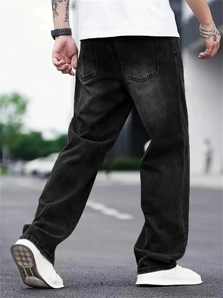 Herren Schwarz Baggy Jeans | Klassisch