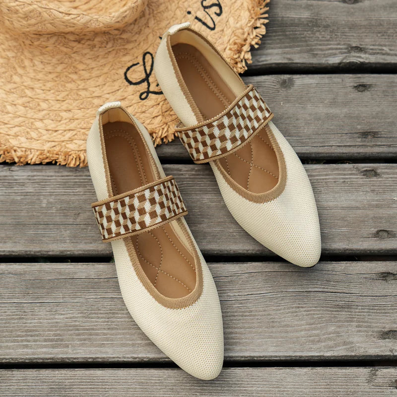 Elegante Flache Damenschuhe | Spitz