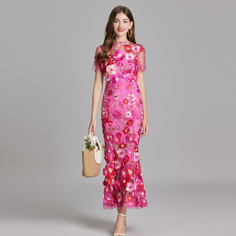 Stilvolles Sommerkleid Mit Blumenmuster Für Damen | Midi