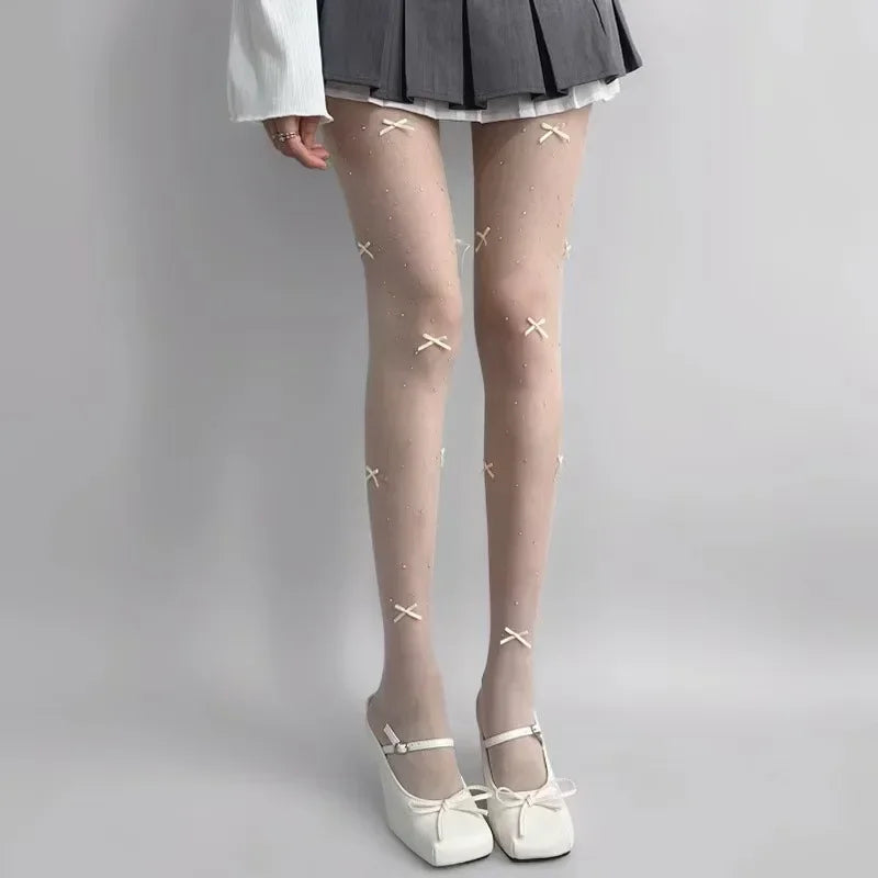 Lolita Stil Strumpfhose für Damen | Bogen