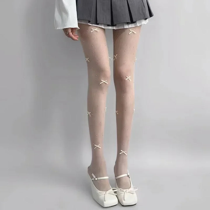 Lolita Stil Strumpfhose für Damen | Bogen
