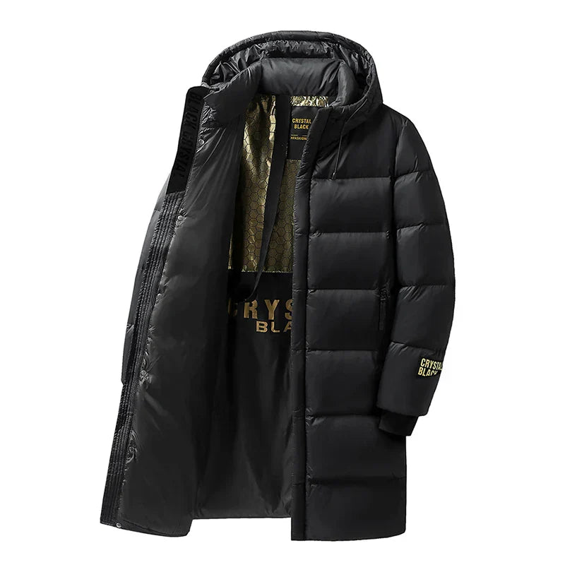 Herren Lang Winter Jacke | Mit Kapuze