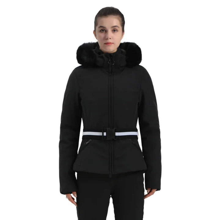 Schlank Skijacke Damen | Mit Gürtel