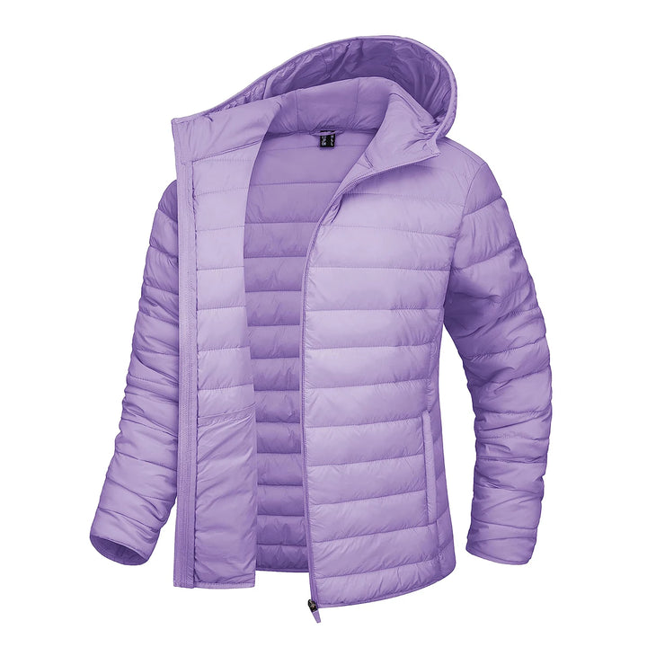 Gesteppt Daunenjacke Damen | Durchgehender Reißverschluss