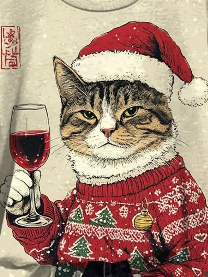Vintage Weihnachtpullover Damen | Übergroß