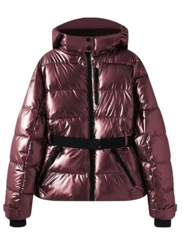Damen Gepolstert Skijacke | Mit Gürtel