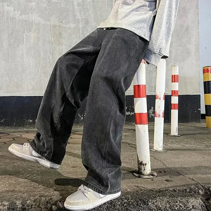 Herren Straßenmode Baggy Jeans | Weite Beinpartie