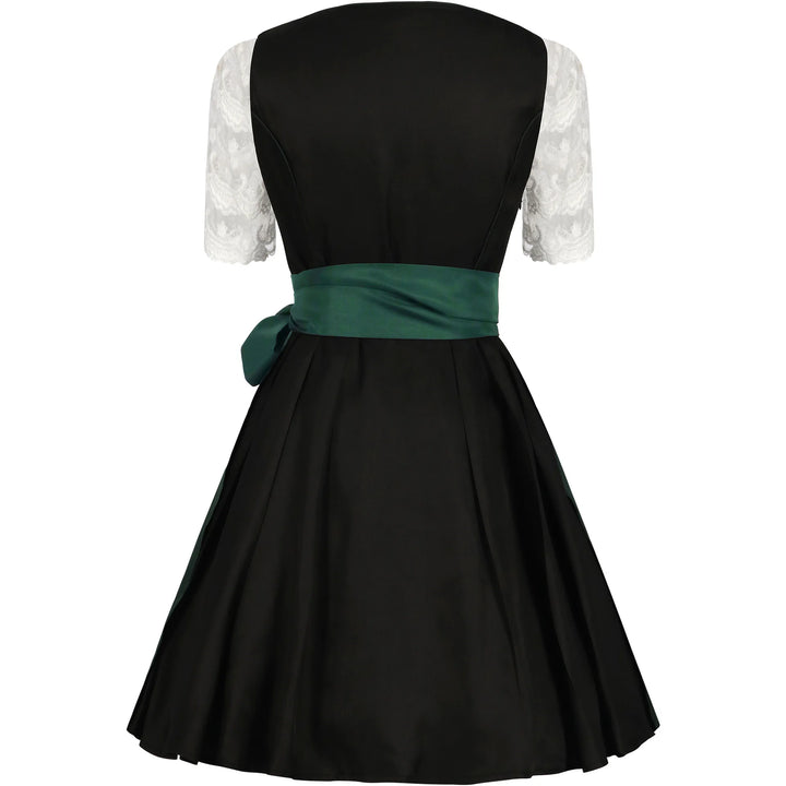 Damen 3/4 Ärmel Oktoberfest Dirndl Kleid
