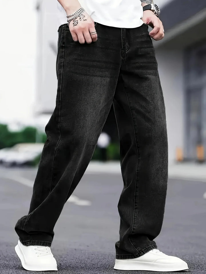Herren Schwarz Baggy Jeans | Klassisch