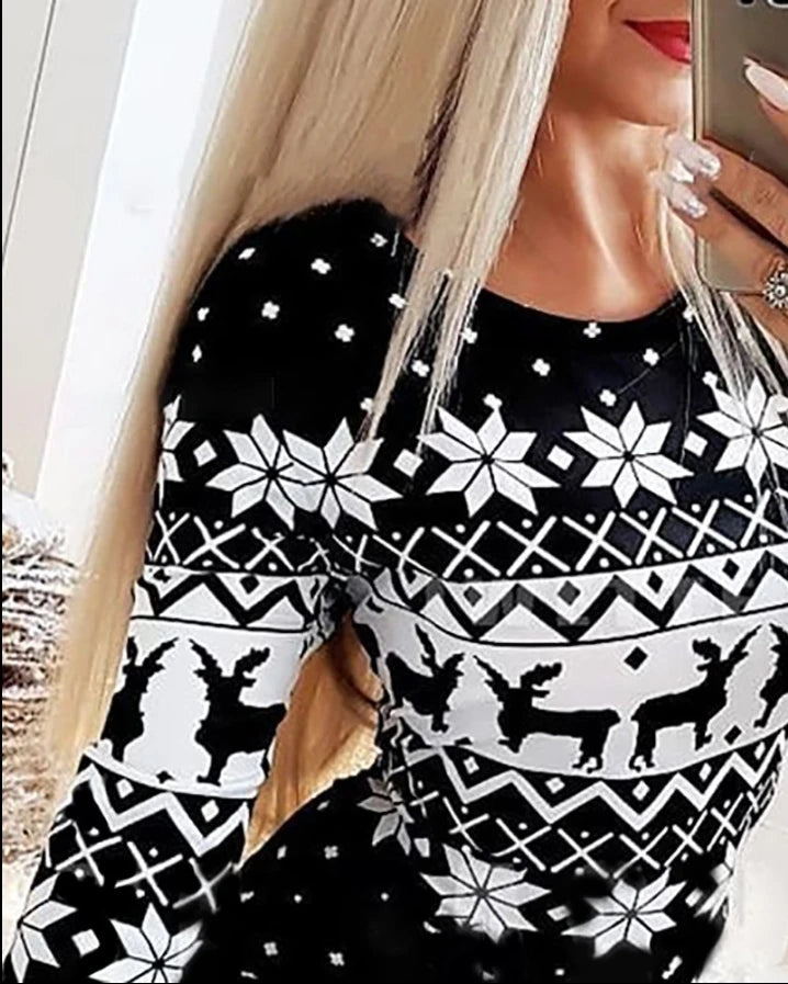 Bodykon Weihnachtskleid für Damen | Mini