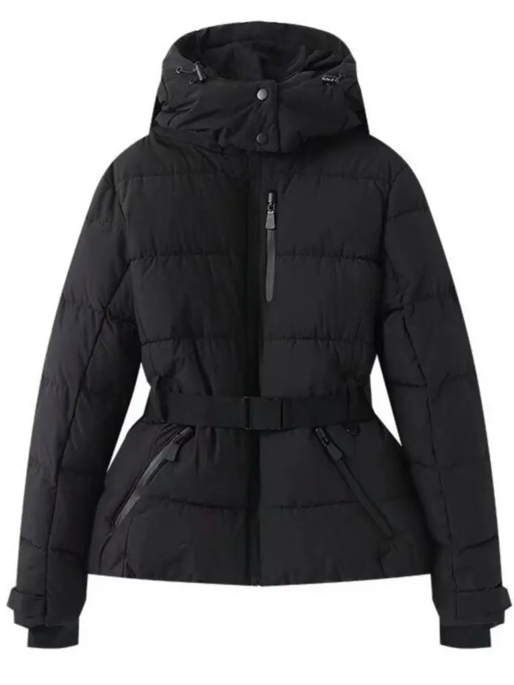 Damen Gepolstert Skijacke | Mit Gürtel