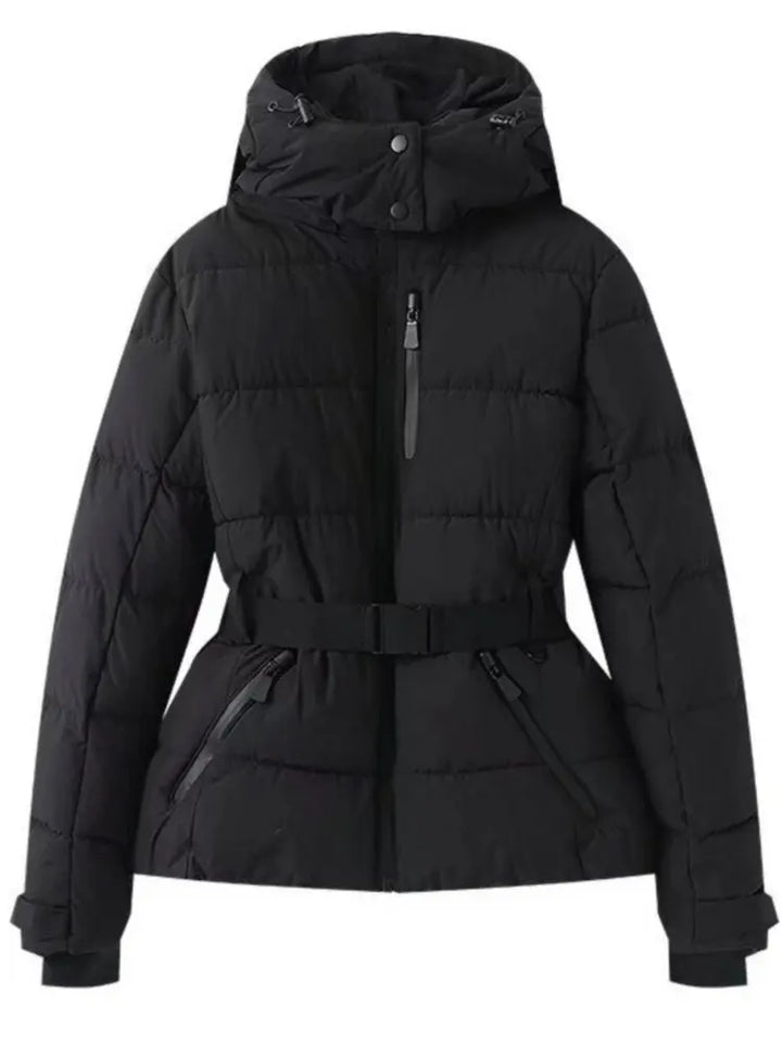 Damen Gepolstert Skijacke | Mit Gürtel