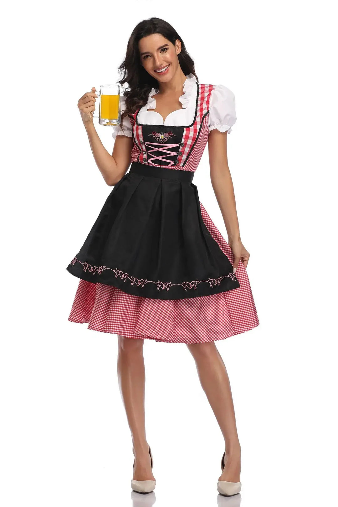 Damen Oktoberfest Dirndl mit Schürze